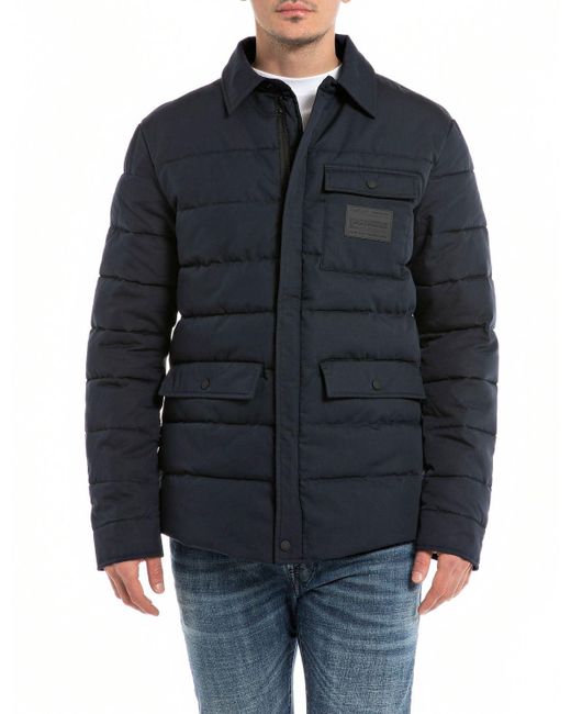 Replay Blue M8352 Quilted Jacket for men
