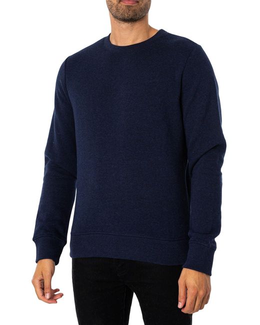 Superdry Blue Essential Logo Sweatshirt for men