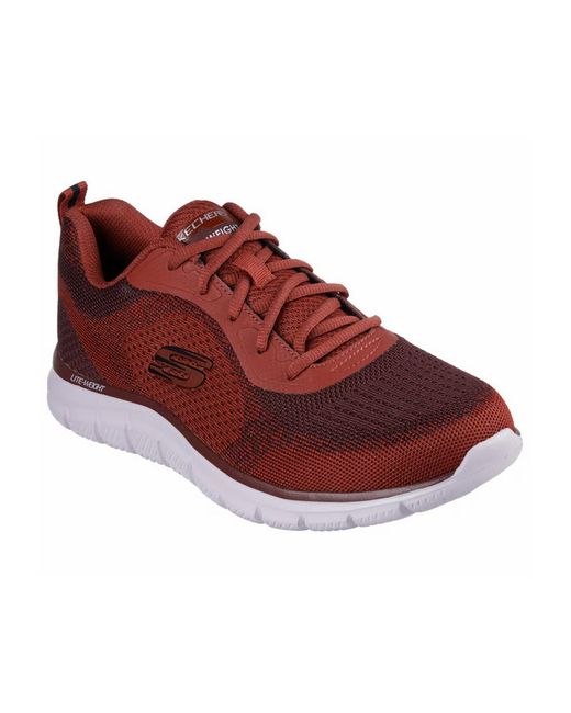 Skechers Red Track Glendor S Runners Burgundy Knit/p 8 Uk for men