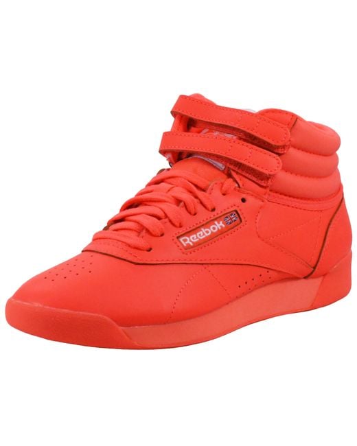 Reebok Red Freestyle Hi High Top Sneaker