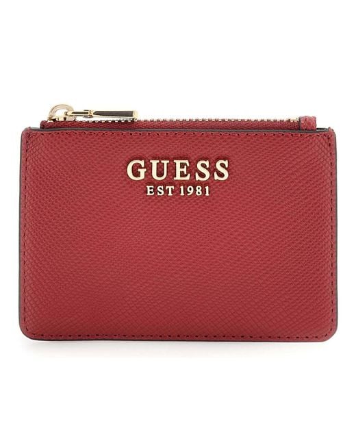 Guess Red Kartenhalter Laurel II SLG Card Case Garnet rot