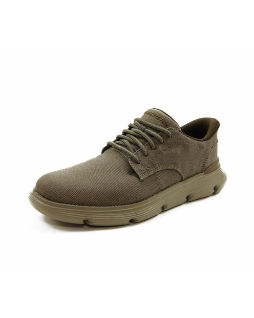 Skechers Brown Slip-ins Garza Canvas Trainers for men