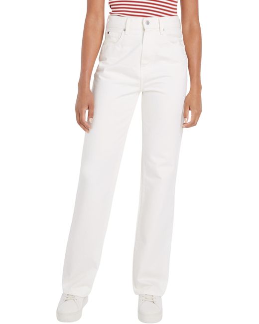 Tommy Hilfiger Relaxed Bootcut Hw Ecru in het White
