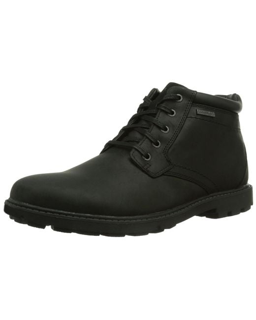 Rockport Black Rugged Bucks Waterproof, Ankle Boots for men