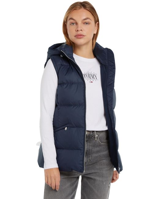 Mujer Chaleco Recycled Down Chaleco acolchado Tommy Hilfiger de color Blue