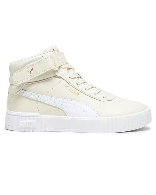PUMA White S Carina 2.0 Mid Sneaker