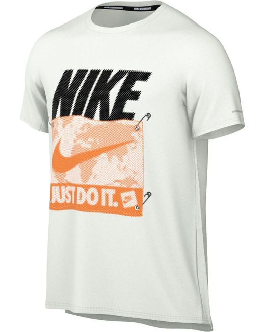 Nike Rise 365 Run Energy Dri-fit Korte Mouwen Running Top in het Gray voor heren