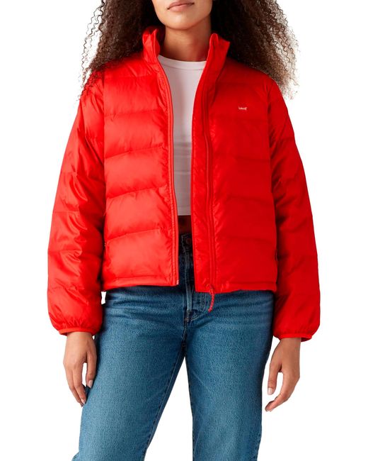 Levi's Red Wms Packable Down Jacket