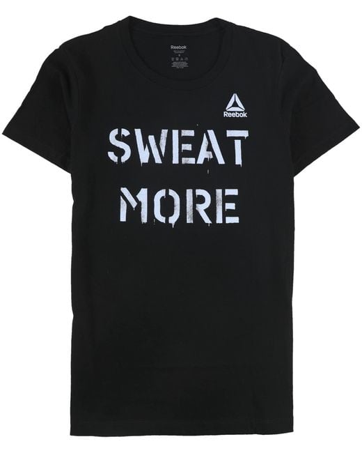 Reebok Black S Sweat More Graphic T-shirt