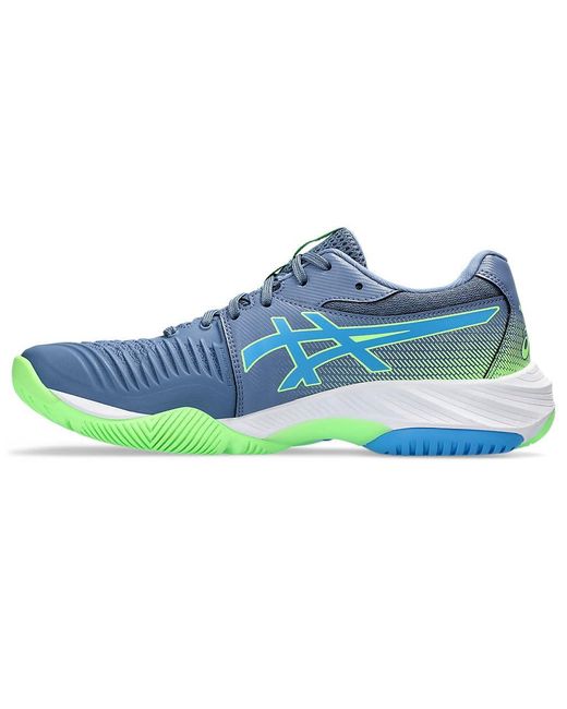 Asics Netburner Ballistic Flytefoam 3 Volleyball Shoe in Blue for Men