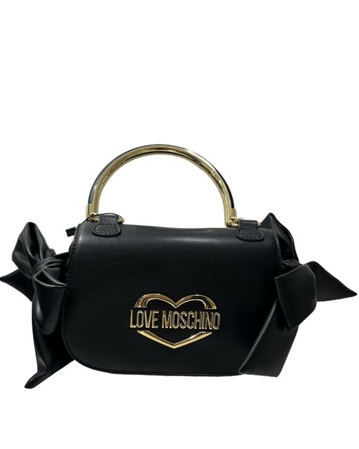 Borsa mini bag nera fiocchi laterali di Love Moschino in Black