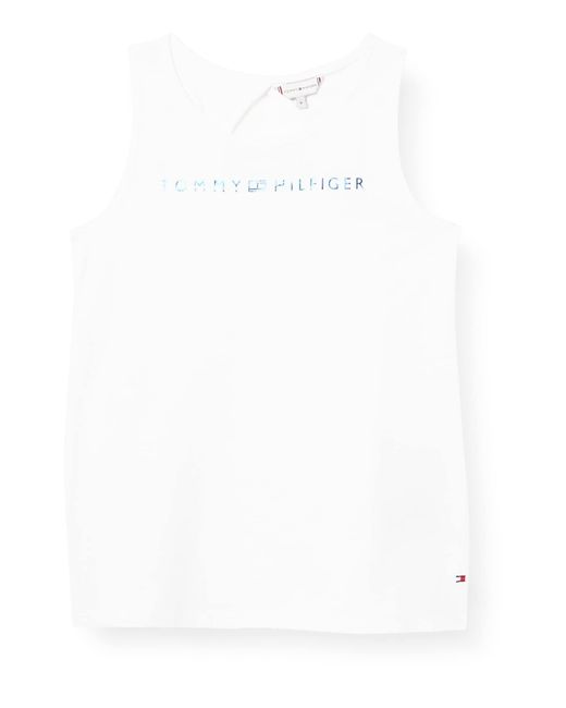 Camiseta sin gas con Logotipo de Tommy S/S Tommy Hilfiger de hombre de color White