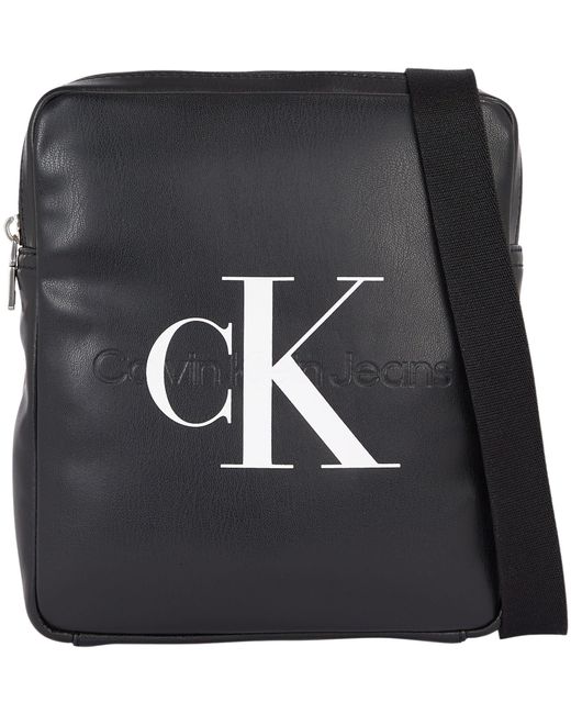 Jeans Uomo Borsa a Tracolla Monogram Soft Reporter Piccola di Calvin Klein in Black