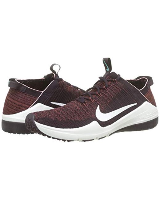 nike training air zoom fearless trainers in white and lime