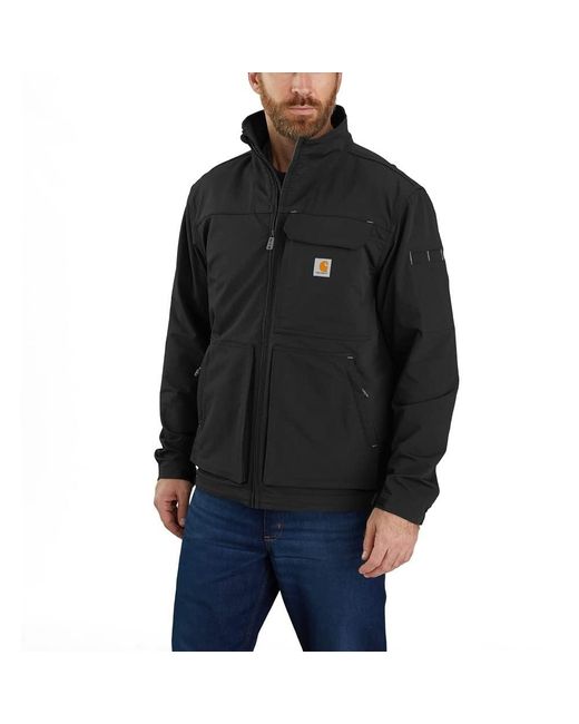 Carhartt Black S Super Dux Relaxed Fit Lightweight Mockneck Jacket for men
