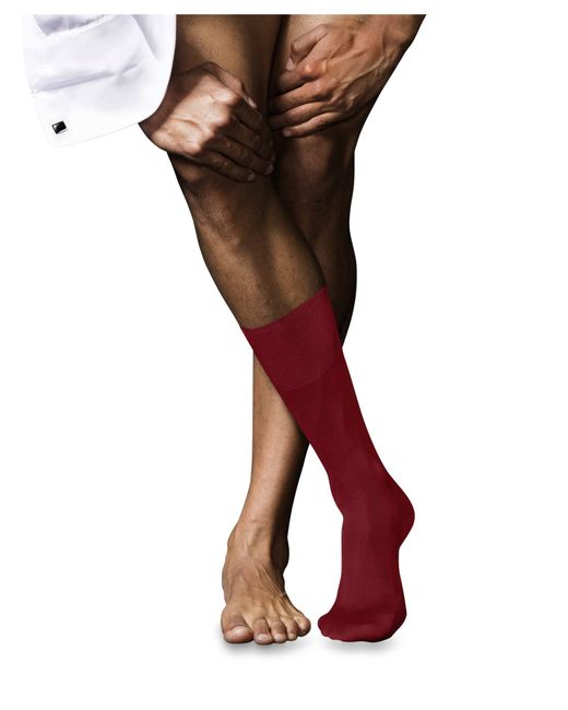 Falke Red No. 9 M So Cotton Plain 1 Pair Socks for men