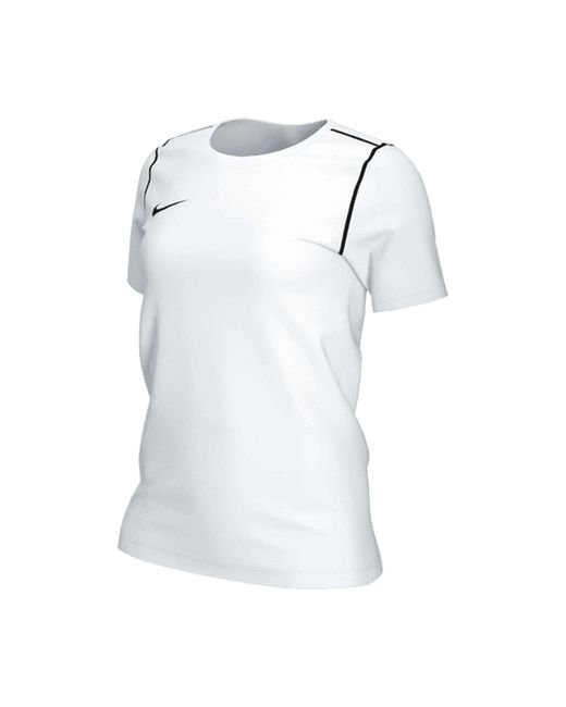 Nike White T-shirt Dri-fit Park 20 for men