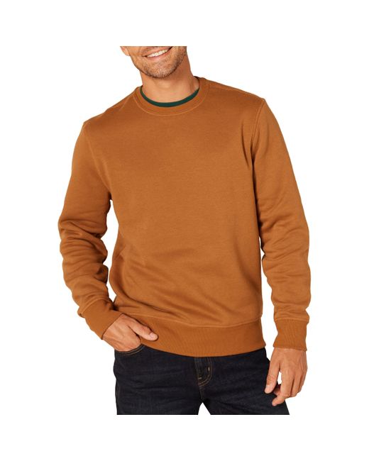 Amazon Essentials Fleece-Sweatshirt mit Rundhalsausschnitt in Black für Herren