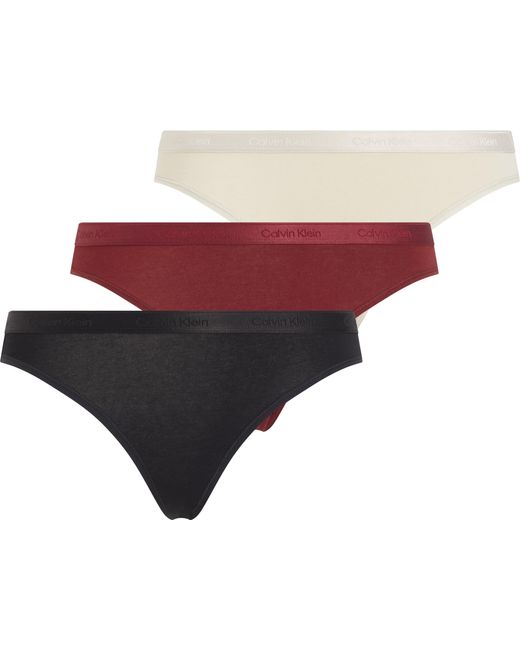 Calvin Klein Bikini 3pk 000qd5243e Brief in het Red