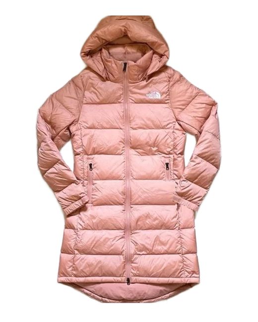 The North Face Pink Metro Iii Parka Down Winter Long Hooded Puffer Jacket