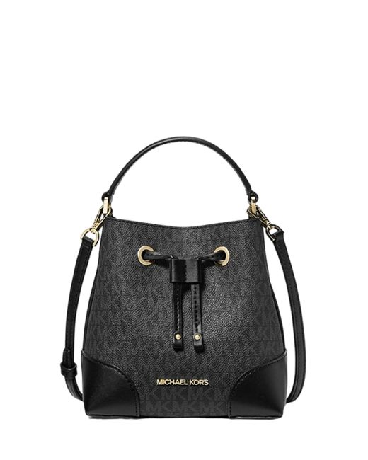 Michael Kors Black Mercer Kleine Umhängetasche mit Logo