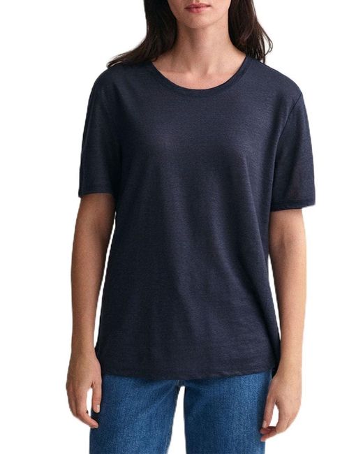 Maglietta in lino di Gant in Blue