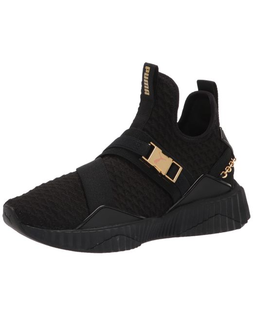 PUMA Black Defy Mid Cross Trainer