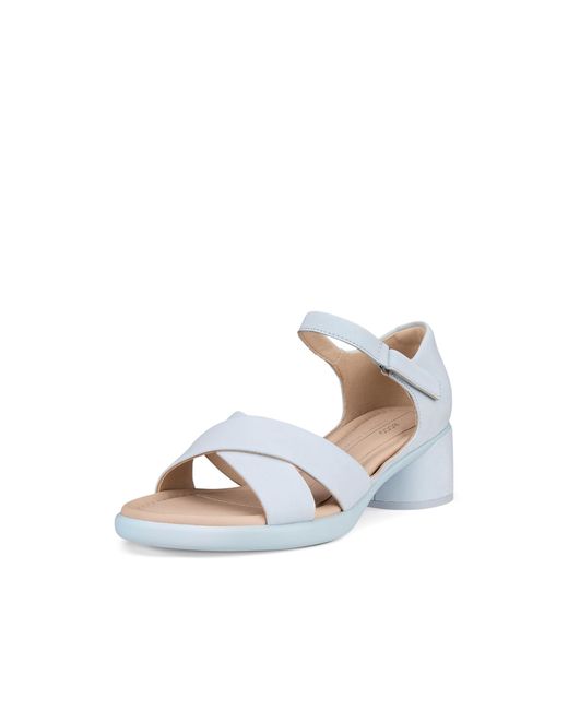 Ecco White Sculpted 35 Luxe Ankle Strap Heeled Sandal