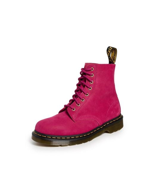 Dr. Martens Red 1460 Pascal Milled Nubuck Boots