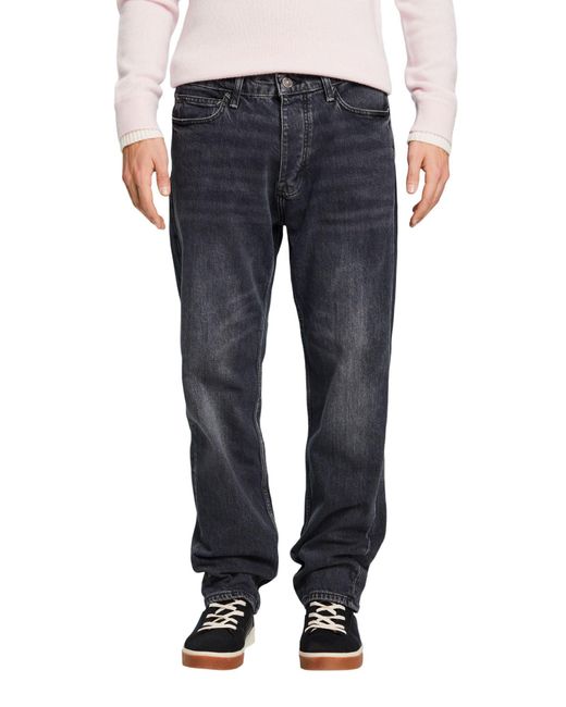 Esprit Lockere Retro-Jeans mit mittlerer Bundhöhe in Blue für Herren