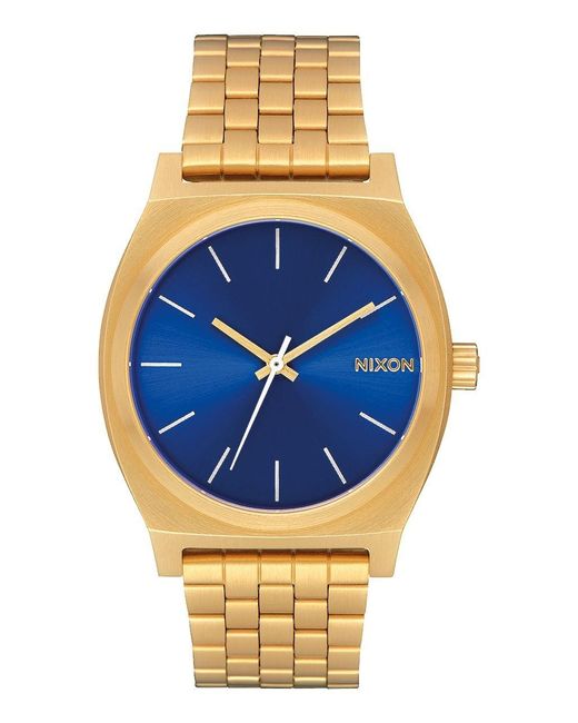 Nixon Blue Analogue Quartz Watch With Stainless Steel Strap A045-2735-00 for men