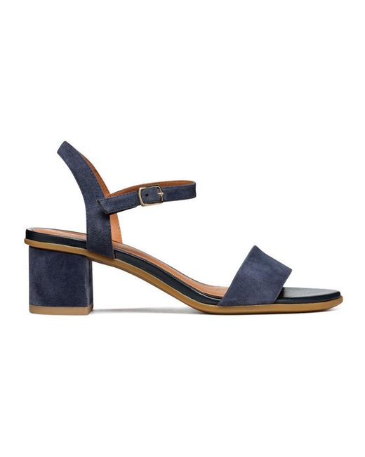 Geox D Aurly 50 B Sandalen Met Hak in het Blue