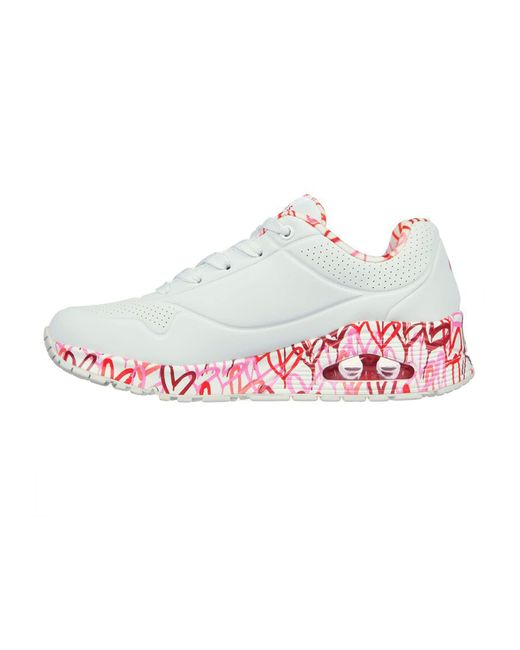 Skechers Pink Uno Loving Love Sneaker