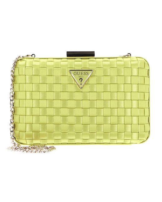 Guess Twiller Minaudiere Bag Chartreuse in het Yellow