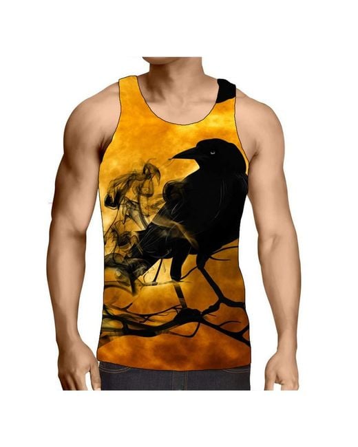 Superdry Black Hiser Vest Horrible Printed for men