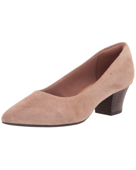 Clarks Suede Teresa Step Pump in Brown Save 9 Lyst