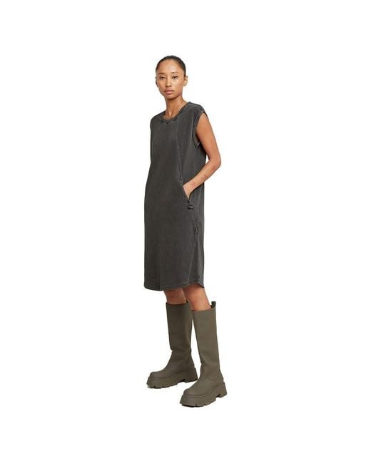 G-Star Black Seam Detail loose dress wmn