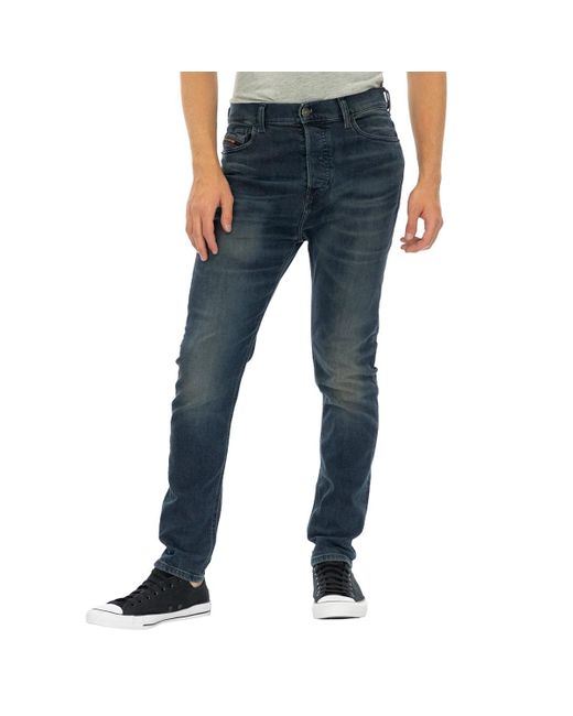 DIESEL Vider 084AU Jeans Hose Regular Carrot in Blue für Herren