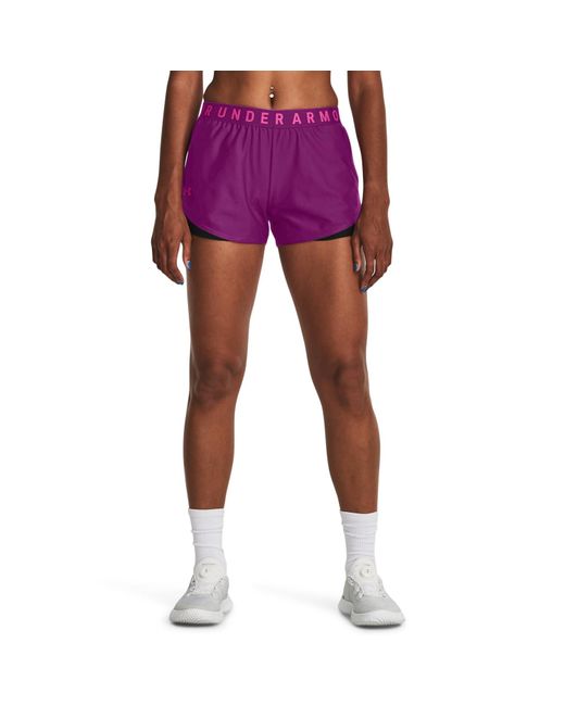 Under Armour Purple UA Play Up Shorts 3.0 Boardshorts