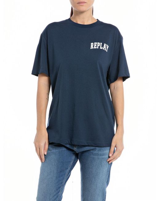 W3623f T-Shirt di Replay in Blue