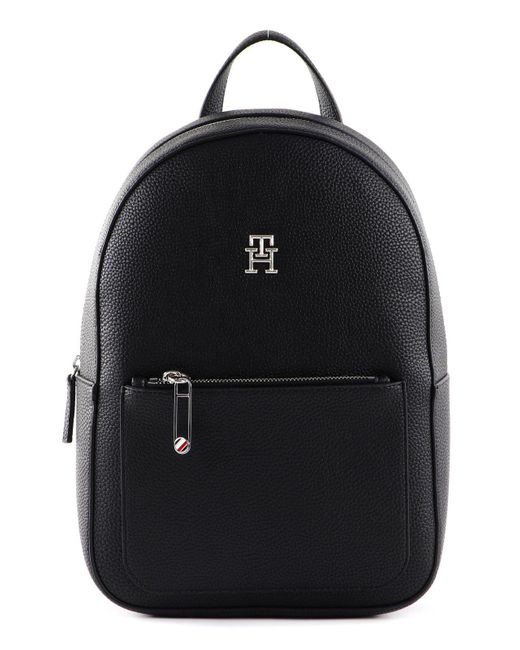 Tommy Hilfiger Black Rucksack TH Emblem Backpack Handgepäck