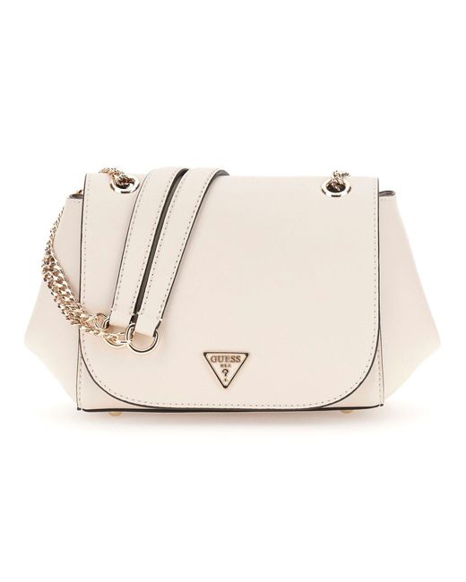 Talent Convertible Xbody Flap Bag Cream White di Guess in Black