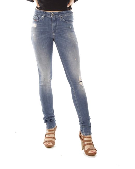 DIESEL Blue Skinzee R4MU8 Jeans Hose Skinny Super Slim