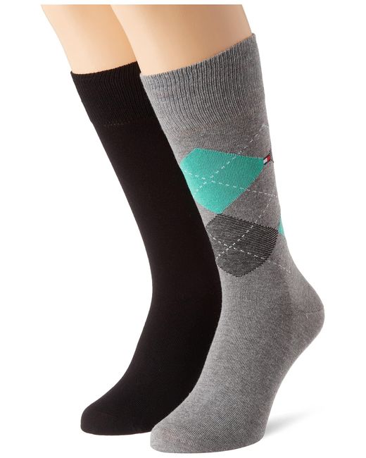 Tommy Hilfiger Geruite Klassieke Sok in het Black voor heren