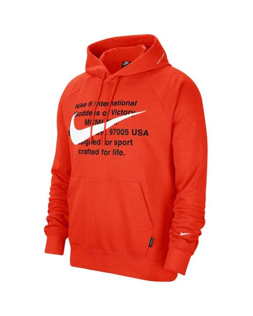CJ4863-891 Swoosh Hoodie Sweat à capuche pour homme Orange Nike pour homme  en coloris Rouge | Lyst