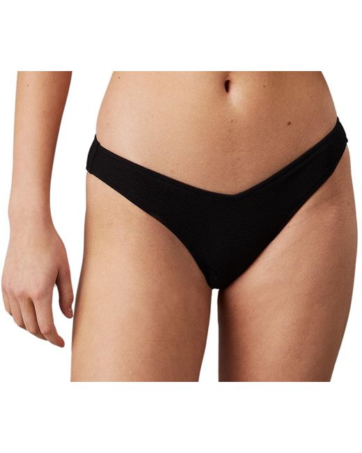 Calvin Klein Black Delta Brazilian V-shape Bikini Bottoms