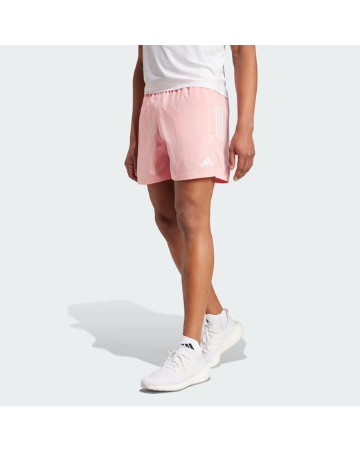Adidas Own The Run Short in het Pink voor heren