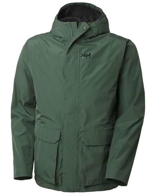 Helly Hansen Green T2 Utility Rain Jacket Coat for men