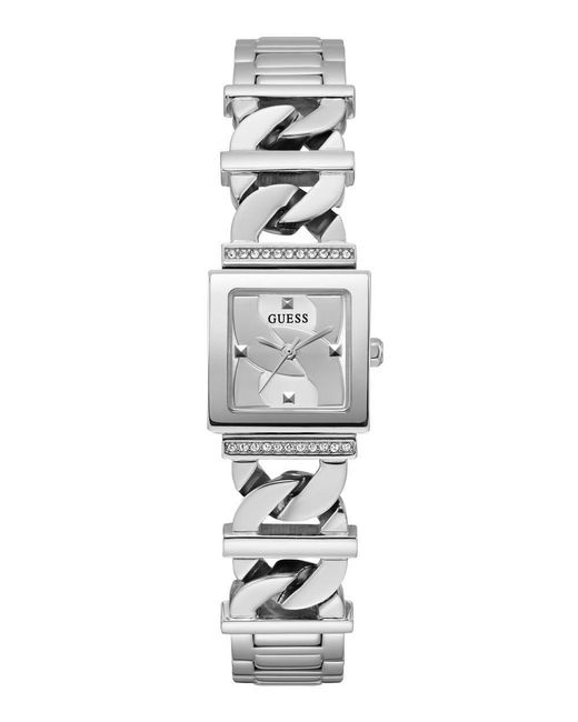 Guess White Analog Stainless Steel Watch 21mm