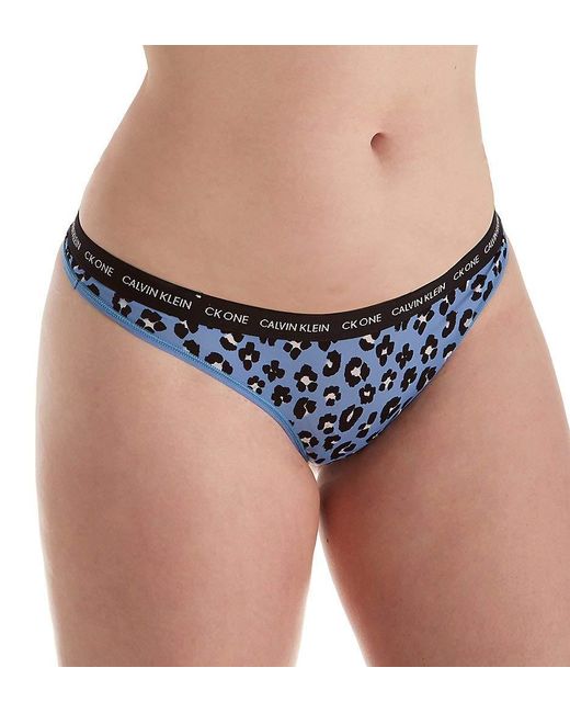 Calvin Klein Ck One Micro Thong Panty in Blue | Lyst